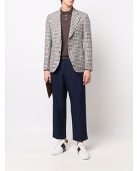 Мужской черно-белый пиджак в мелкую клетку от Lardini