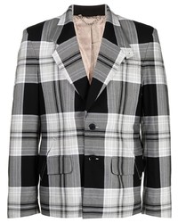 Мужской черно-белый пиджак в шотландскую клетку от Charles Jeffrey Loverboy