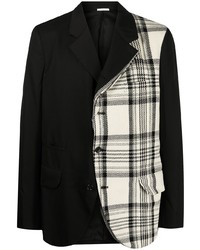 Мужской черно-белый пиджак в шотландскую клетку от Comme Des Garcons Homme Plus