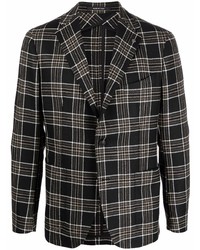 Мужской черно-белый пиджак в шотландскую клетку от Tagliatore