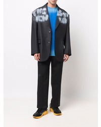 Мужской черно-белый пиджак с принтом от Ader Error