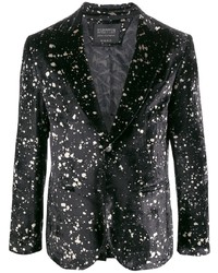 Мужской черно-белый пиджак с принтом от John Varvatos