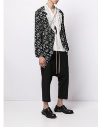 Мужской черно-белый пиджак с принтом от Sulvam