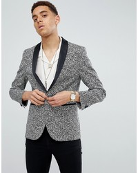 Мужской черно-белый пиджак с принтом от MOSS BROS