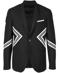 Мужской черно-белый пиджак с принтом от Neil Barrett