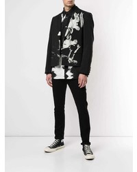 Мужской черно-белый пиджак с принтом от Undercover
