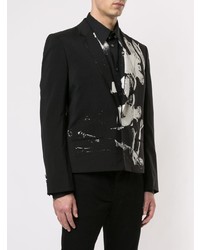 Мужской черно-белый пиджак с принтом от Undercover
