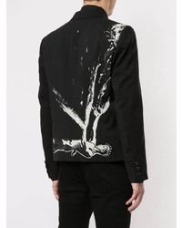 Мужской черно-белый пиджак с принтом от Undercover