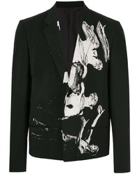 Мужской черно-белый пиджак с принтом от Undercover
