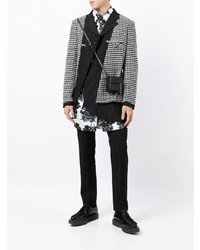 Мужской черно-белый пиджак с узором "гусиные лапки" от Comme Des Garcons Homme Plus