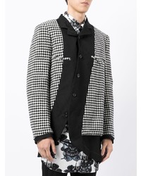 Мужской черно-белый пиджак с узором "гусиные лапки" от Comme Des Garcons Homme Plus