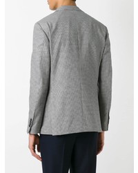 Мужской черно-белый пиджак с узором "гусиные лапки" от Lardini