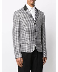 Мужской черно-белый пиджак с узором "гусиные лапки" от Haider Ackermann