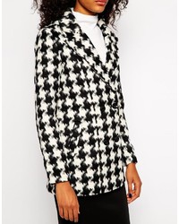 Женский черно-белый пиджак с узором "гусиные лапки" от Vero Moda