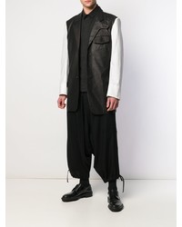 Мужской черно-белый пиджак от Yohji Yamamoto