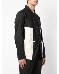 Мужской черно-белый пиджак от Ziggy Chen