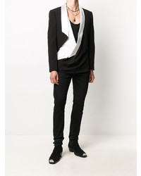 Мужской черно-белый пиджак от Balmain