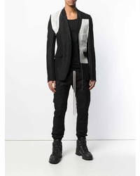Мужской черно-белый пиджак от Rick Owens