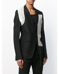 Мужской черно-белый пиджак от Rick Owens