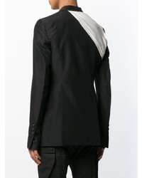 Мужской черно-белый пиджак от Rick Owens