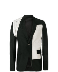 Мужской черно-белый пиджак от Rick Owens