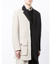 Мужской черно-белый пиджак от Yohji Yamamoto