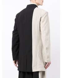 Мужской черно-белый пиджак от Yohji Yamamoto