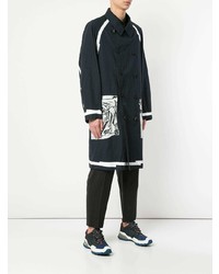 Мужской черно-белый плащ с принтом от Kolor Beacon
