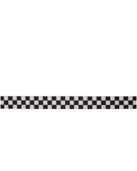 Мужской черно-белый ремень с вышивкой от Axel Arigato