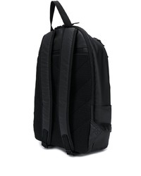 Мужской черно-белый рюкзак из плотной ткани с принтом от Diesel