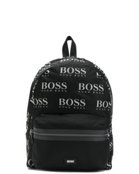 Мужской черно-белый рюкзак из плотной ткани с принтом от BOSS HUGO BOSS