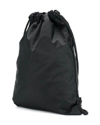 Мужской черно-белый рюкзак из плотной ткани с принтом от Ea7 Emporio Armani