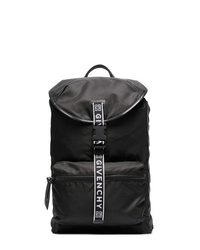 Мужской черно-белый рюкзак из плотной ткани с принтом от Givenchy