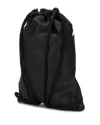 Мужской черно-белый рюкзак из плотной ткани с принтом от Plein Sport