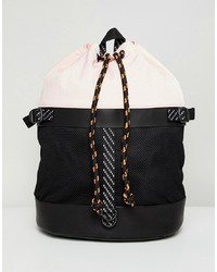 Мужской черно-белый рюкзак из плотной ткани от ASOS DESIGN
