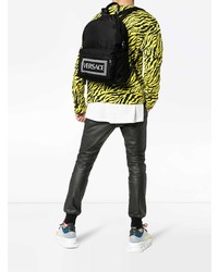 Мужской черно-белый рюкзак с принтом от Versace