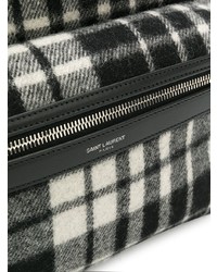 Мужской черно-белый рюкзак с принтом от Saint Laurent