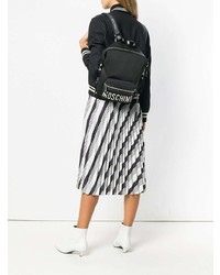 Женский черно-белый рюкзак с принтом от Moschino