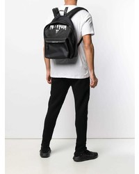 Мужской черно-белый рюкзак с принтом от Philipp Plein