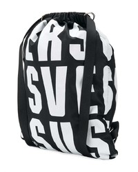 Мужской черно-белый рюкзак с принтом от Versus