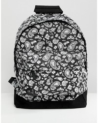 Мужской черно-белый рюкзак с принтом от Mi-Pac