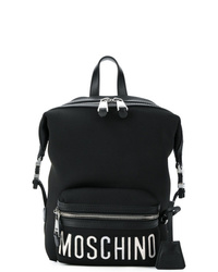 Женский черно-белый рюкзак с принтом от Moschino