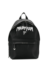 Мужской черно-белый рюкзак с принтом от Philipp Plein