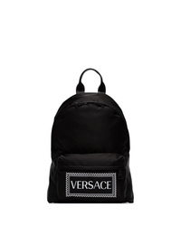 Мужской черно-белый рюкзак с принтом от Versace