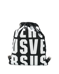 Мужской черно-белый рюкзак с принтом от Versus