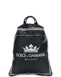 Мужской черно-белый рюкзак от Dolce & Gabbana