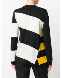 Женский черно-белый свитер с круглым вырезом в горизонтальную полоску от Calvin Klein 205W39nyc