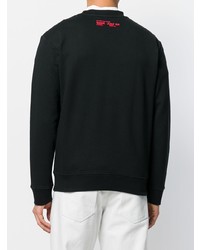Мужской черно-белый свитер с круглым вырезом с принтом от McQ Alexander McQueen
