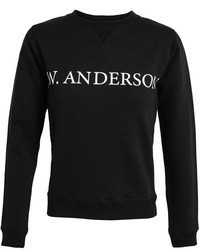 Женский черно-белый свитер с круглым вырезом с принтом от J.W.Anderson