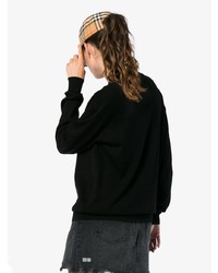 Женский черно-белый свитер с круглым вырезом с принтом от Moschino